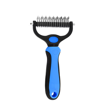 Professional Pet Deshedding Brush and Grooming Tool for Dogs and Cats - Fur Remover and Knot Cutter
