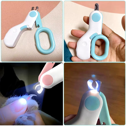 LED Light Professional Pet Nail Clipper for Cats and Small Dogs - Grooming Scissors and Accessories