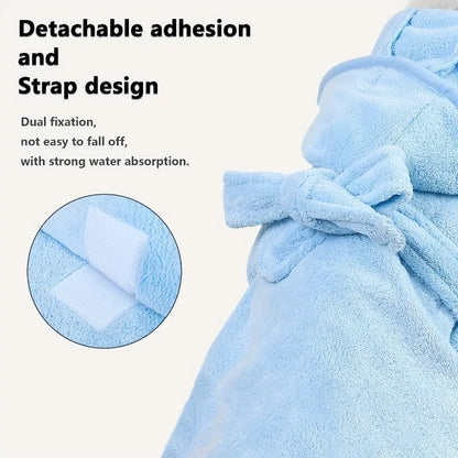 Quick-Drying Absorbent Bath Towel Robe for Small to Medium Dogs and Cats