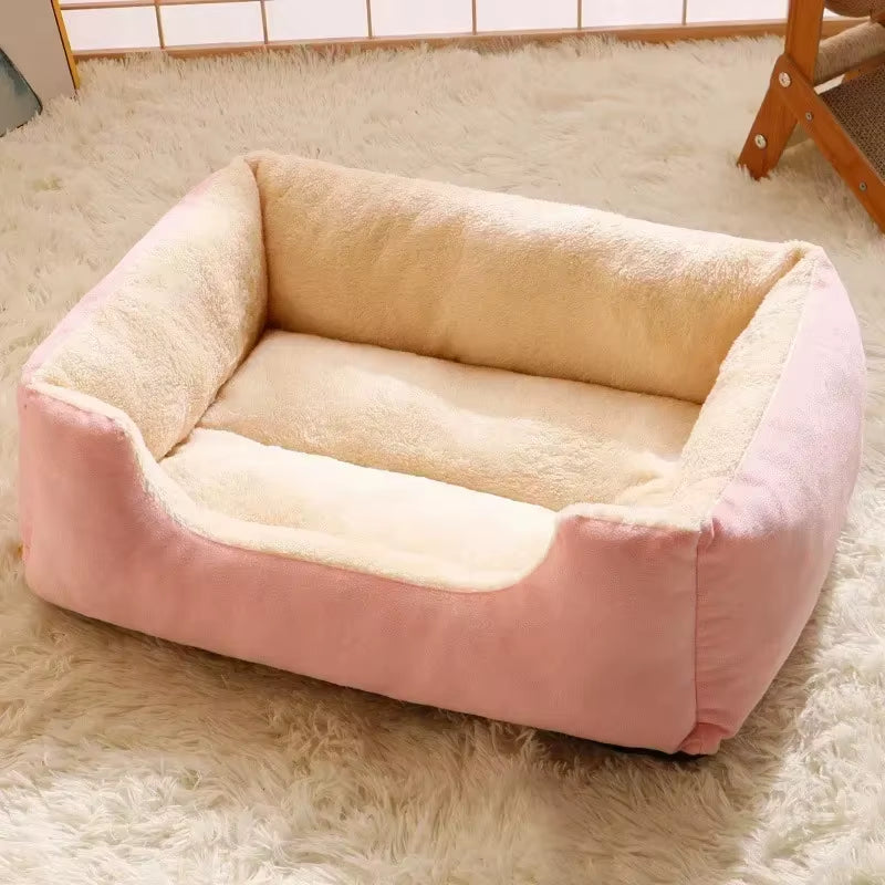Premium Cat and Dog Bed with Cushions - Winter Accessories and Habitat Supplies