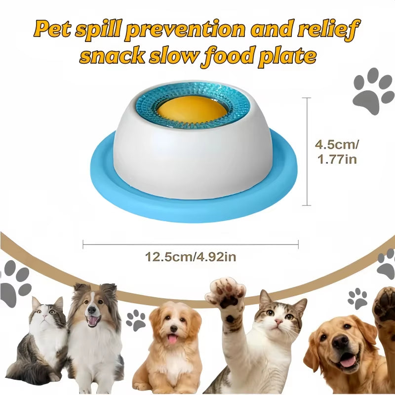 Pet Licking Bowl - Non-Slip Slow Feed Toy for Dogs and Cats, Promotes Healthy Licking Behavior