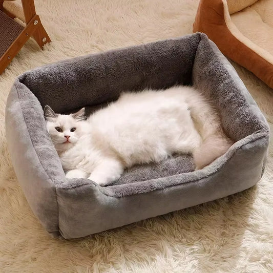 Premium Cat and Dog Bed with Cushions - Winter Accessories and Habitat Supplies