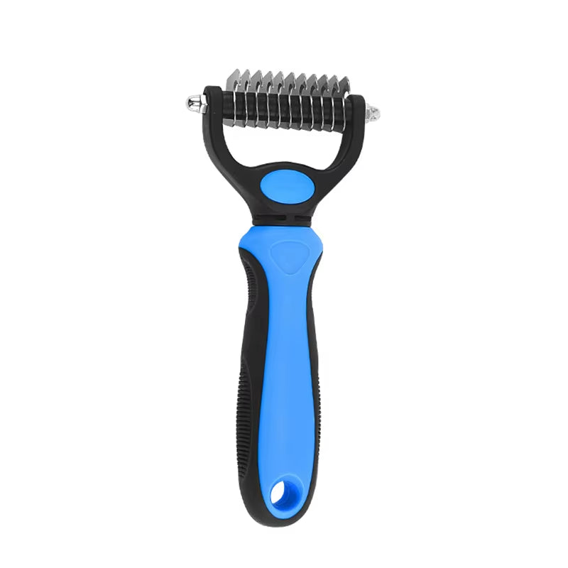 Professional Pet Deshedding Brush and Grooming Tool for Dogs and Cats - Fur Remover and Knot Cutter