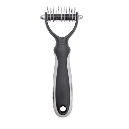 Professional Pet Deshedding Brush and Grooming Tool for Dogs and Cats - Fur Remover and Knot Cutter