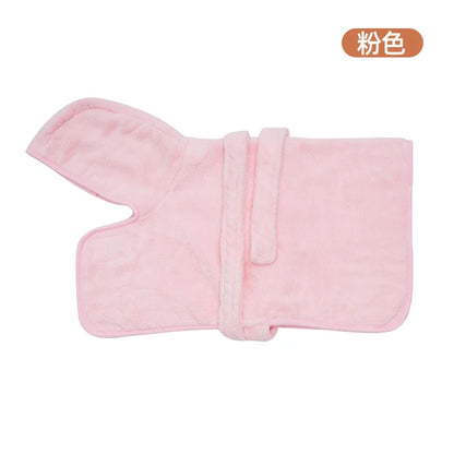 Quick-Drying Absorbent Bath Towel Robe for Small to Medium Dogs and Cats