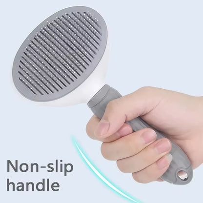 Self-Cleaning Pet Grooming Brush and Comb for Dogs and Cats - Dematting Tool and Hair Remover