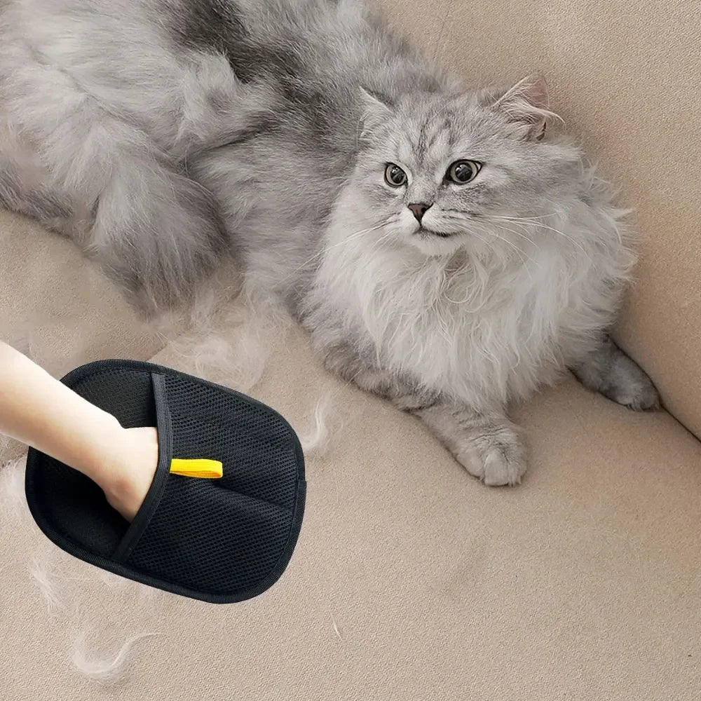 Professional Pet Grooming Gloves for Effective Hair Removal from Dogs and Cats - Versatile Multi-Surface Brush for Furniture, Carpets, and Clothing