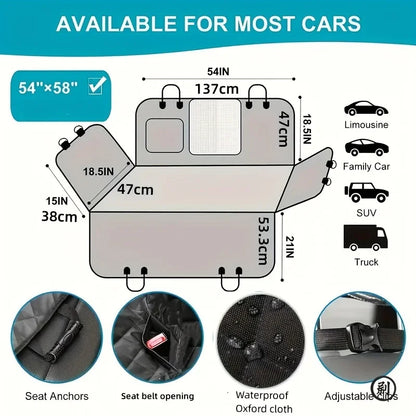 Premium Waterproof and Scratch-Resistant Dog Hammock Car Seat Cover for Enhanced Vehicle Protection