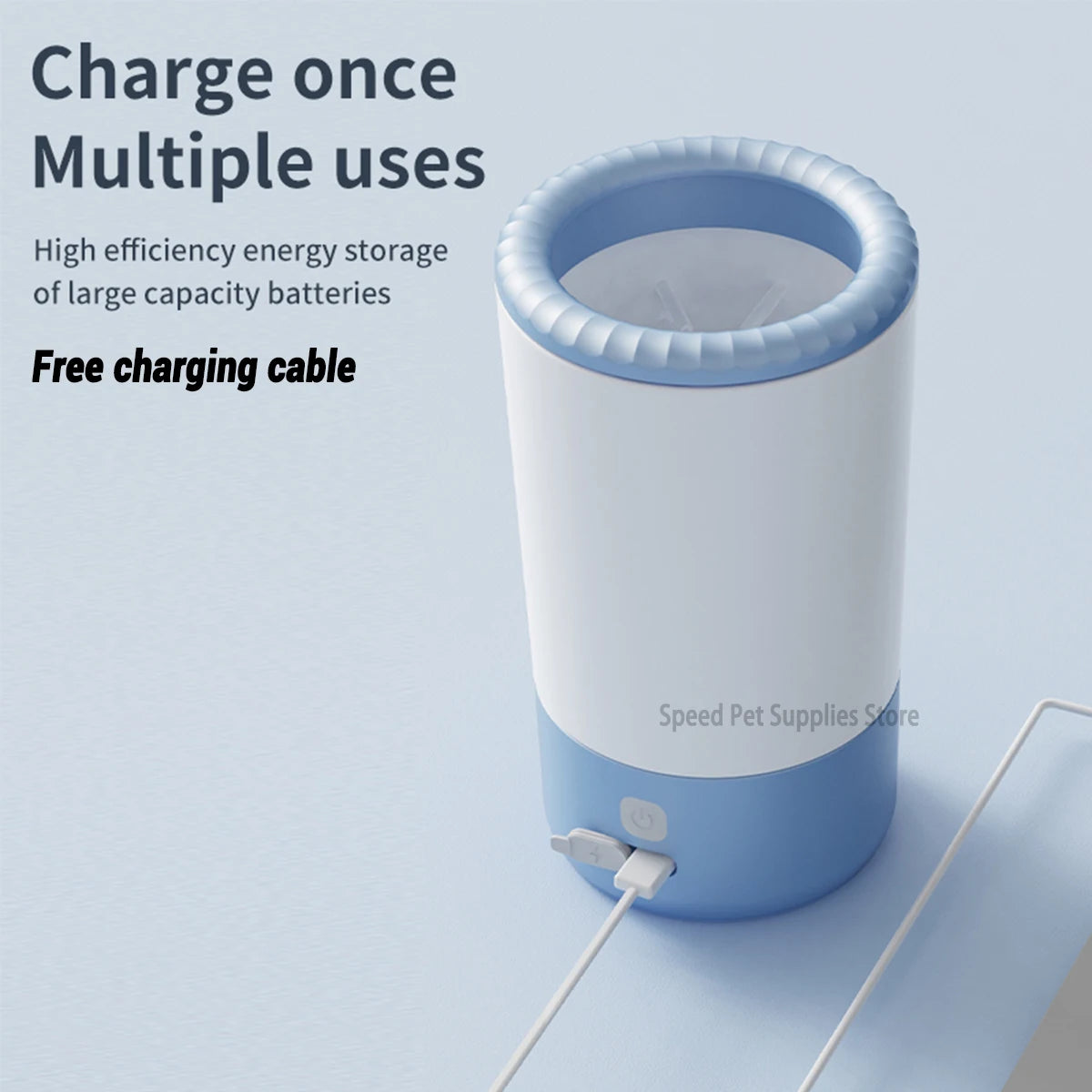 Electric Pet Paw Cleaner - Automatic Portable Foot Washing Machine for Dogs, Low Noise and Waterproof Design