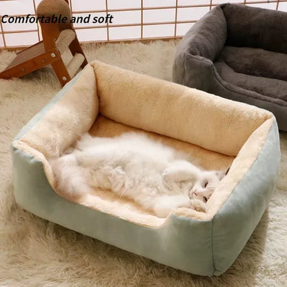 Premium Cat and Dog Bed with Cushions - Winter Accessories and Habitat Supplies