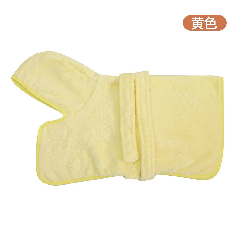 Quick-Drying Absorbent Bath Towel Robe for Small to Medium Dogs and Cats