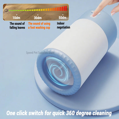 Electric Pet Paw Cleaner - Automatic Portable Foot Washing Machine for Dogs, Low Noise and Waterproof Design