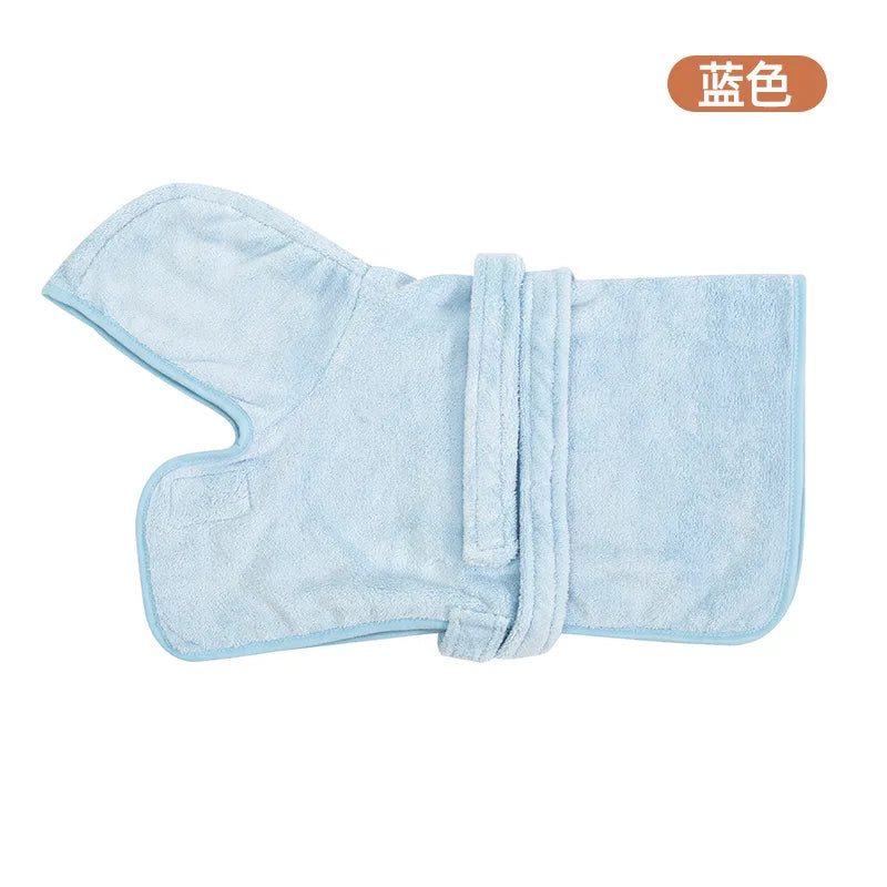 Quick-Drying Absorbent Bath Towel Robe for Small to Medium Dogs and Cats