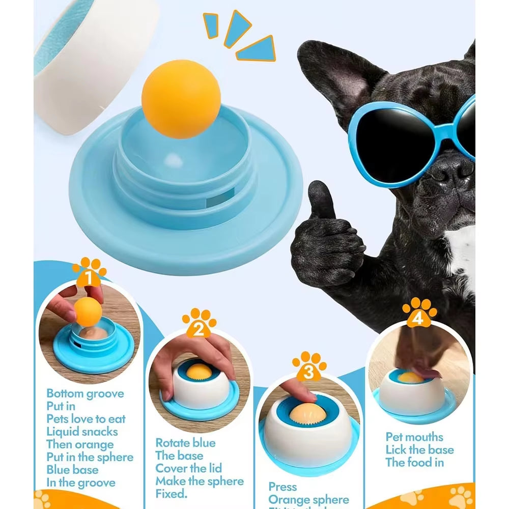 Pet Licking Bowl - Non-Slip Slow Feed Toy for Dogs and Cats, Promotes Healthy Licking Behavior