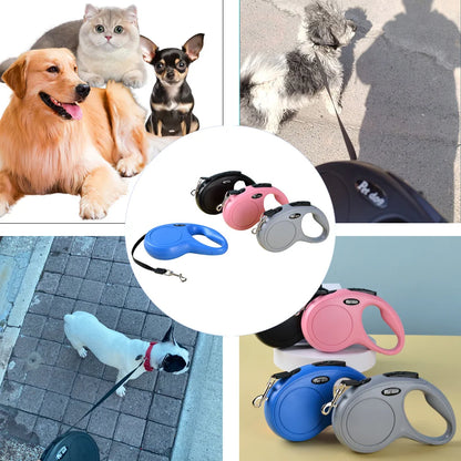 Automatic Retractable Dog Leash for Small to Medium Breeds - Ideal for Walking Cats and Puppies